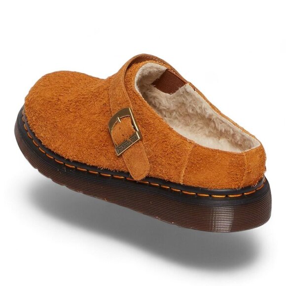 Dr Martens Isham Brown Shearling Slingback Mules Sandals Unisex US W 11 M 10 _A1 main image 5